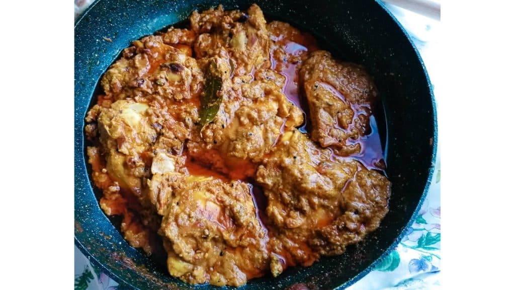 Achari chicken.