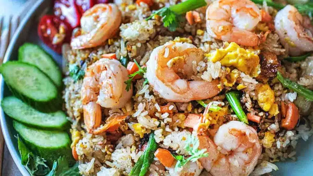 Thai shrimp fried rice.
