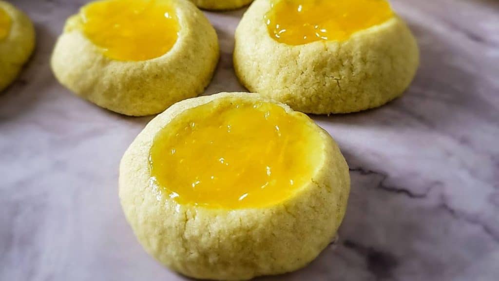 Lemon curd cookies.