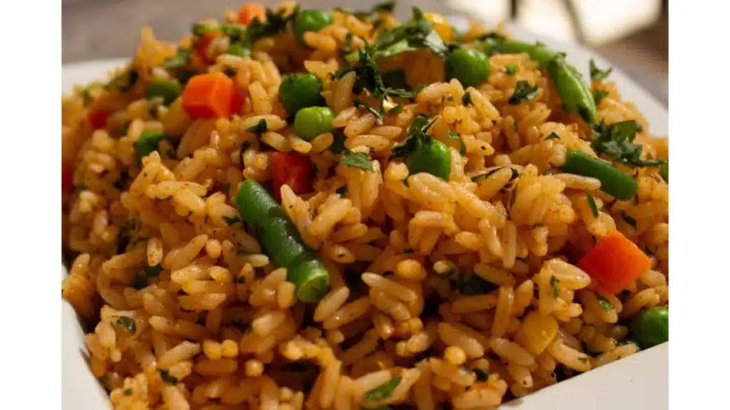 Moroccan spiced rice.