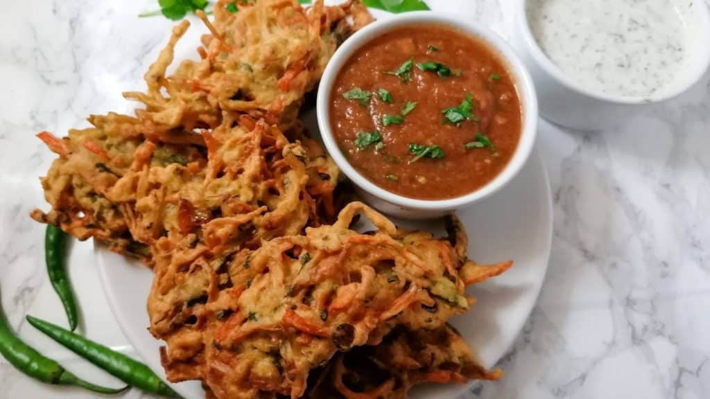 Vegetable pakora.