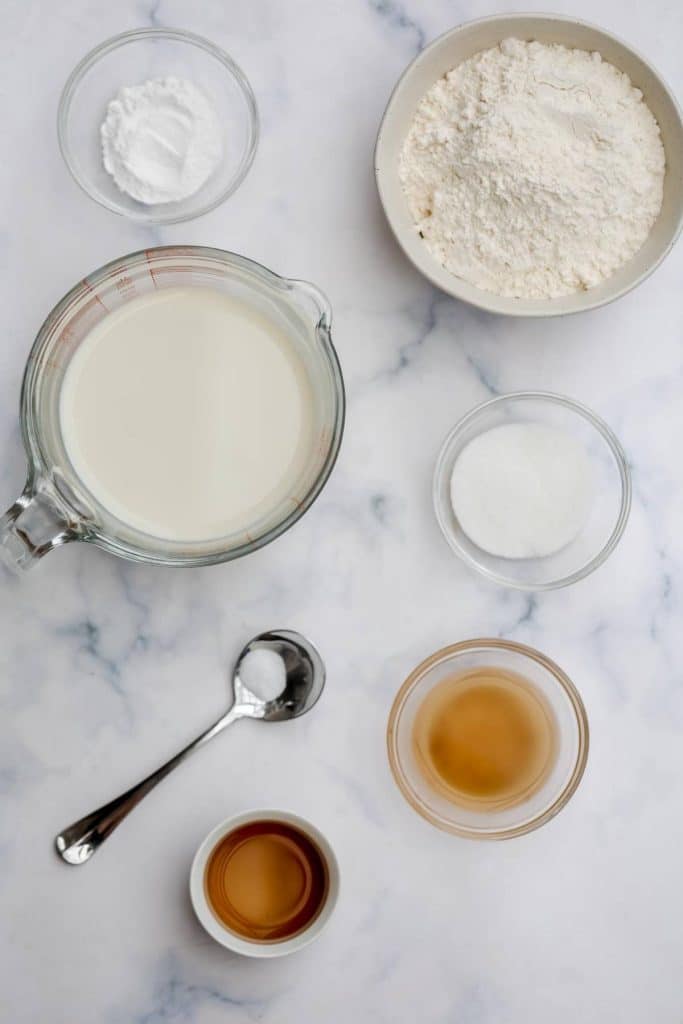 Ingredients for air fryer pancake.