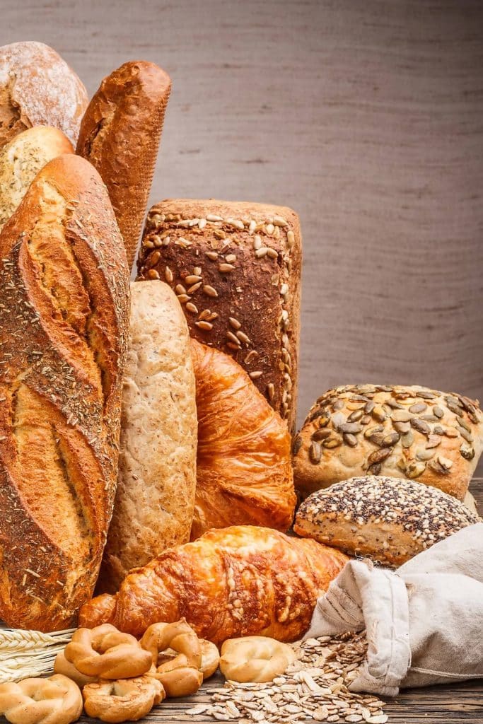 various breads.
