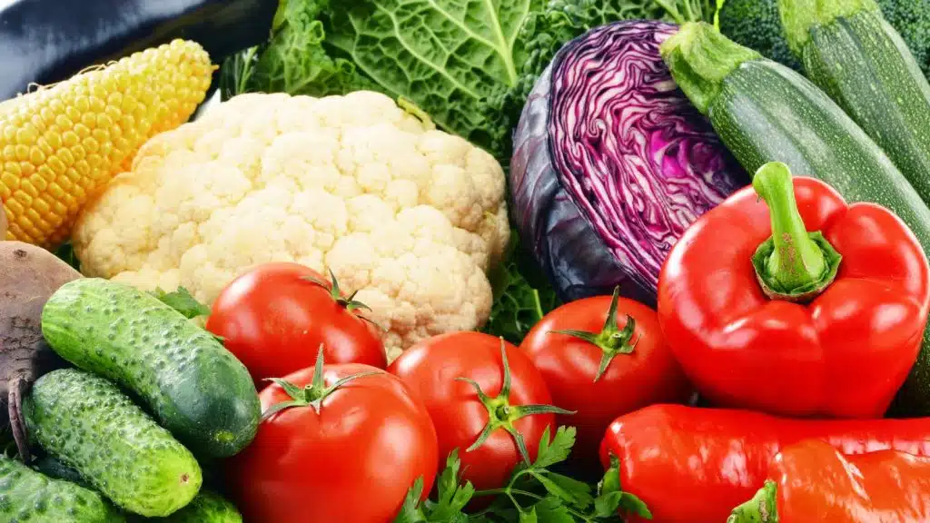 Variety of vegetables.