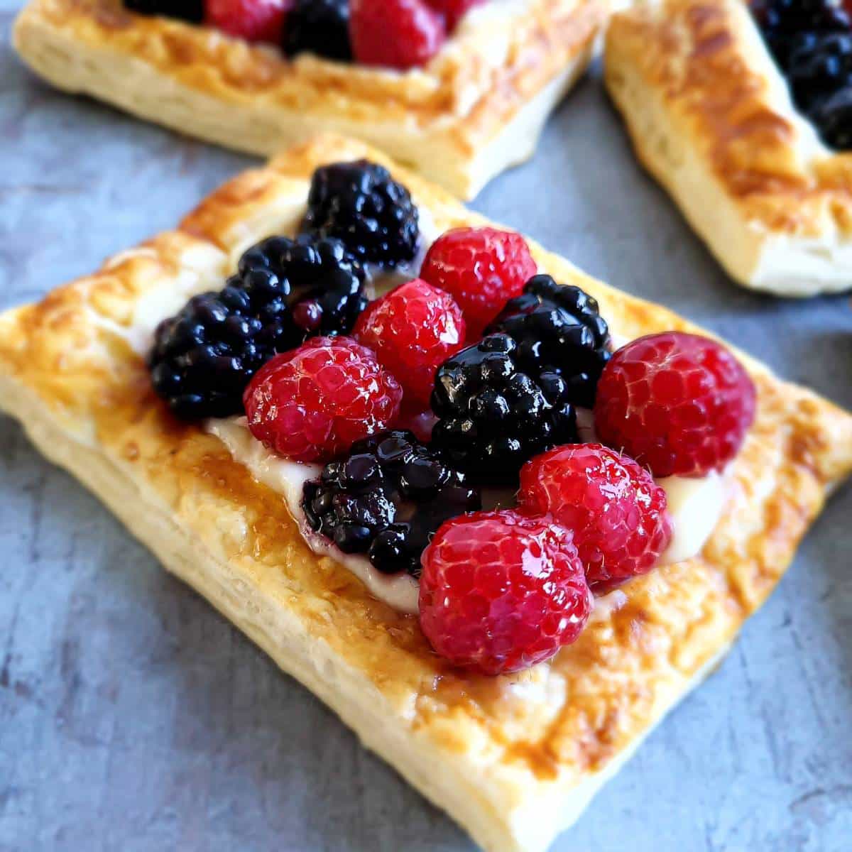 Puff pastry fruit tarts.
