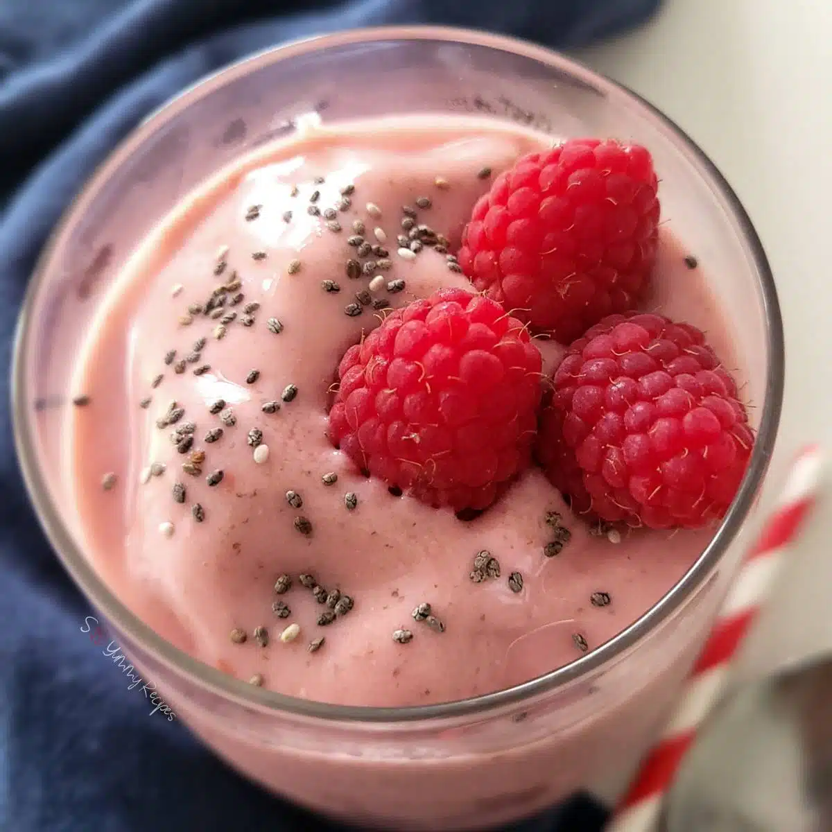Raspberry smoothie.