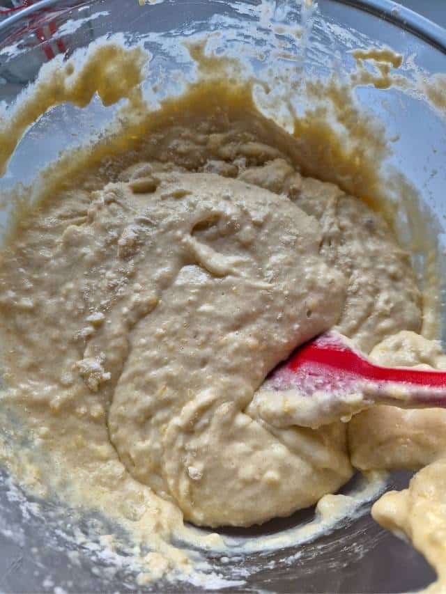 Muffin batter.