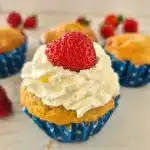 Strawberry and cream muffins.