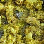 Indonesian Ayam Sambal Hijau - chicken in green sambal.