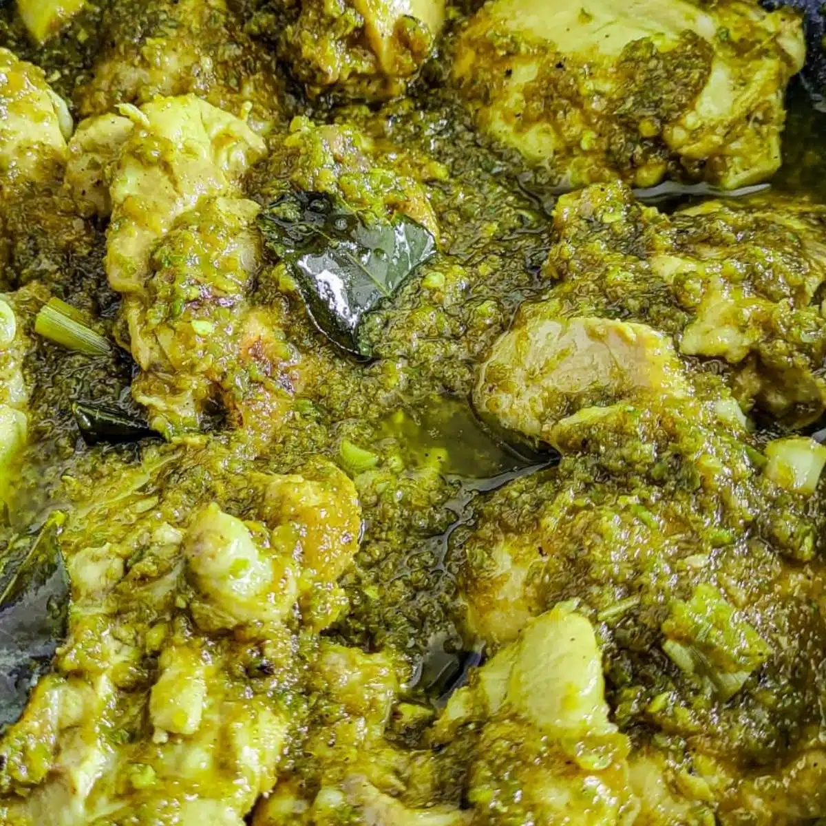 Indonesian Ayam Sambal Hijau - chicken in green sambal.