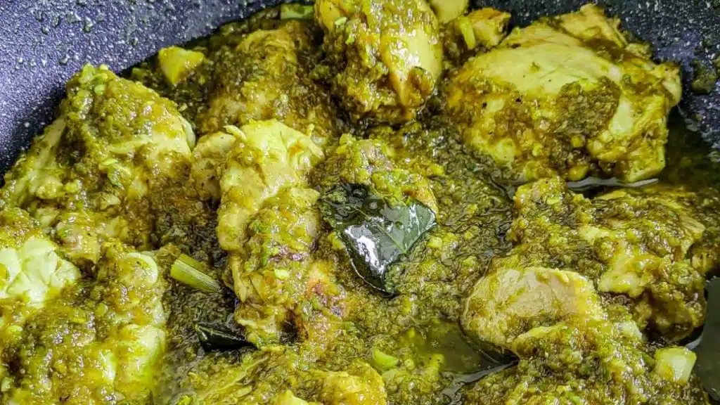 Indonesian ayam sambal hijau.